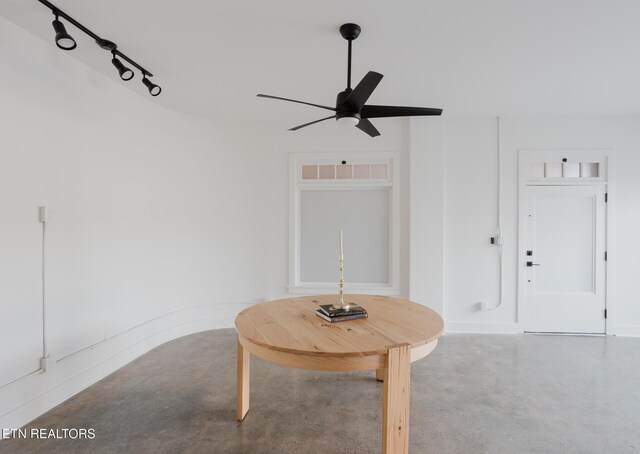 3415 N Broadway St Unit 105, Knoxville, TN 37917 - interior space with ceiling fan, concrete flooring, and baseboards