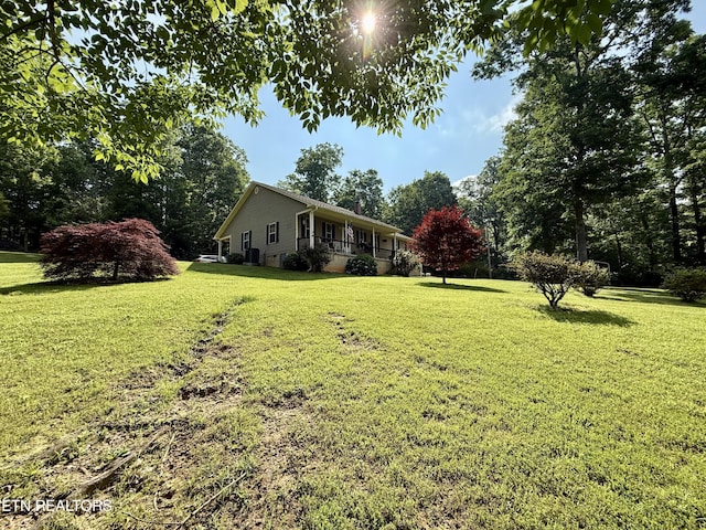406 Asheville Hwy, Strawberry Plains, TN 37871 - view of grassy yard featuring view of wooded area