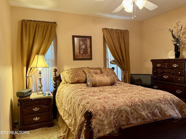 406 Asheville Hwy, Strawberry Plains, TN 37871 - bedroom with multiple windows, carpet, and ceiling fan