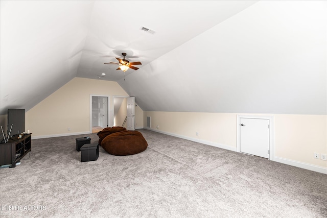 300 County Road 876, Englewood, TN 37329 - additional living space featuring carpet, baseboards, ceiling fan, and lofted ceiling