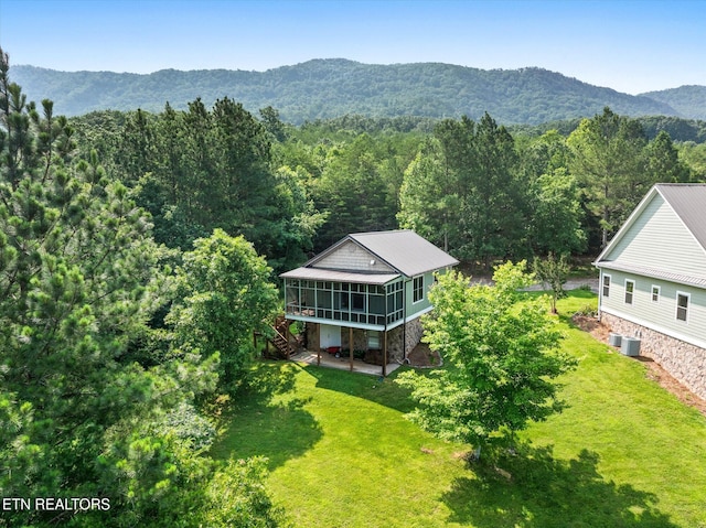 300 County Road 876, Englewood, TN 37329 - view from above of property with a forest and a mountain backdrop