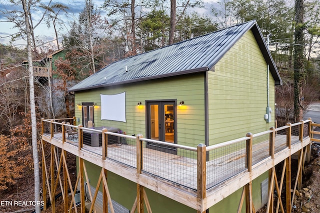 1719 Walker Trl, Sevierville, TN 37876 - back of property with a deck and metal roof