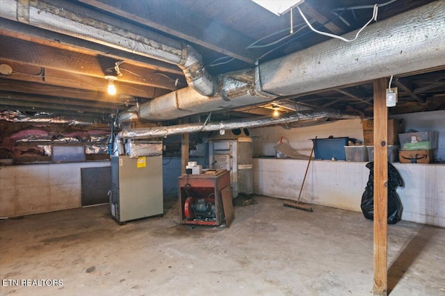 245 Lake Shore Ln, Lafollette, TN 37766 - unfinished basement with heating unit