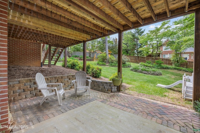 11919 Burnside Pl, Knoxville, TN 37934 - view of patio / terrace featuring stairway
