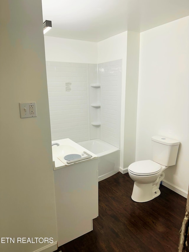 5936 Thorn Grove Pike, Knoxville, TN 37914 - full bathroom with wood finished floors, vanity, and washtub / shower combination