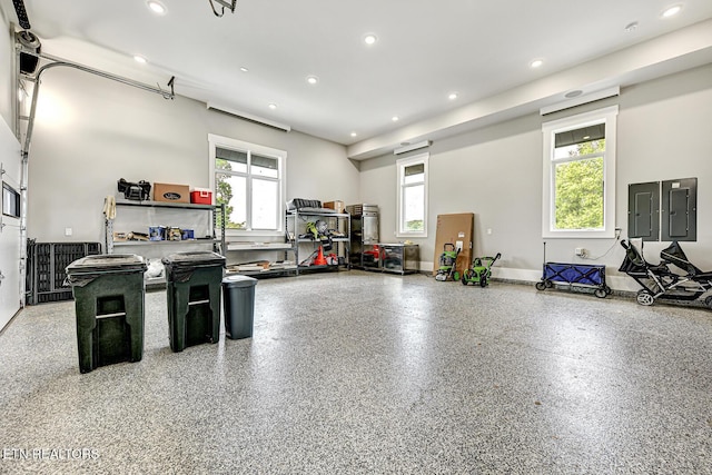 201 Crown Jewel Ln, Lafollette, TN 37766 - garage featuring recessed lighting and electric panel