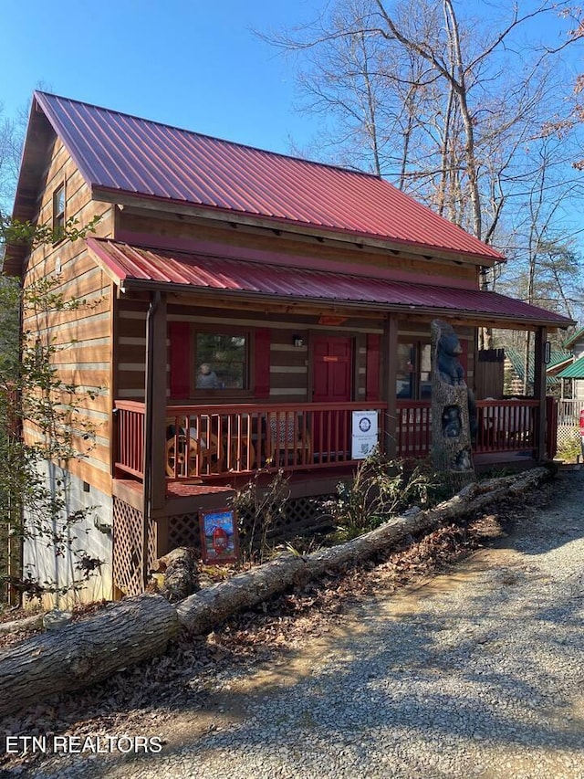 1918 Charles Lewis Way Unit 3, Sevierville, TN 37876 - chalet / cabin featuring a porch and metal roof