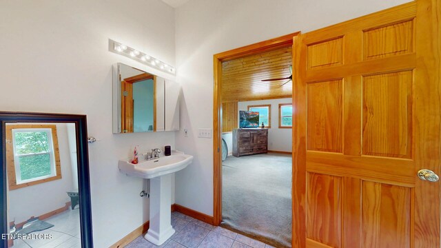 1464 Blue Mill Rd, Del Rio, TN 37727 - bathroom with baseboards and tile patterned flooring
