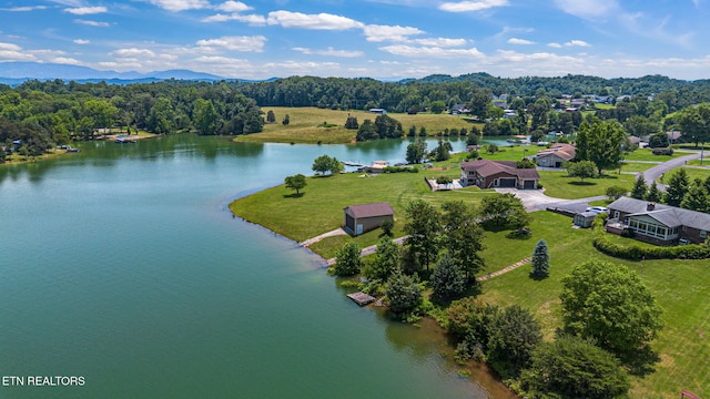 1707 Brookview Dr, Dandridge, TN 37725 - bird's eye view of a water and mountain view