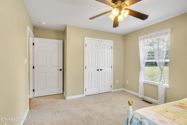 1707 Brookview Dr, Dandridge, TN 37725 - carpeted bedroom with a closet, baseboards, and ceiling fan