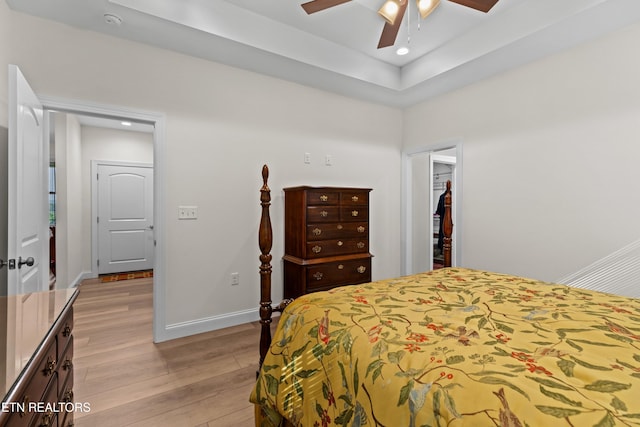 4153 Harbor View Dr, Morristown, TN 37814 - bedroom featuring light wood-type flooring, recessed lighting, baseboards, a spacious closet, and a closet
