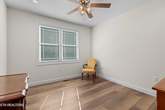 4153 Harbor View Dr, Morristown, TN 37814 - unfurnished room with light wood-style flooring, ceiling fan, baseboards, and recessed lighting