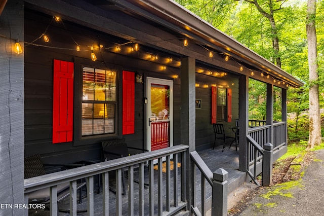 391 Laurel Rd, Townsend, TN 37882 - doorway to property featuring covered porch