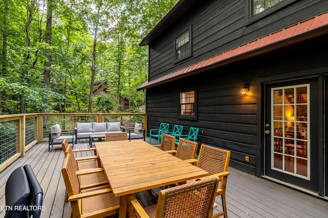 391 Laurel Rd, Townsend, TN 37882 - wooden deck featuring outdoor lounge area
