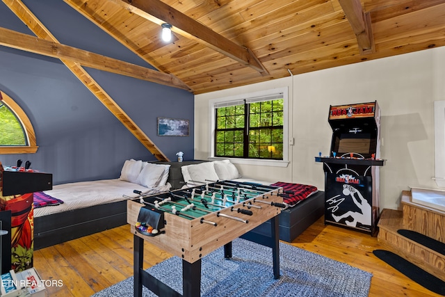391 Laurel Rd, Townsend, TN 37882 - recreation room featuring wood-type flooring and wood ceiling