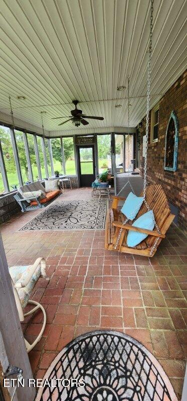 1922 Chaney Ridge Rd, London, KY 40741 - view of patio with a ceiling fan