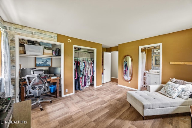 2059 Bolestown Loop, Alpine, TN 38543 - bedroom with a desk, baseboards, and wood finished floors