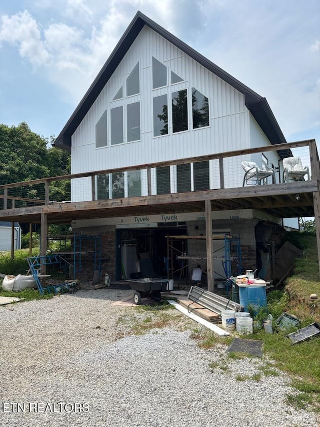 264 Victory Cross Rd, Lafollette, TN 37766 - view of front of home with a deck