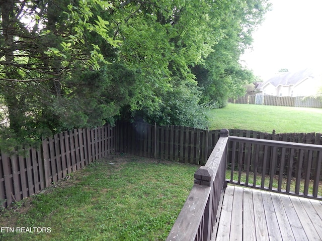 9100 Sway Branch Ln, Knoxville, TN 37922 - fenced backyard featuring a deck