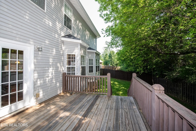 9100 Sway Branch Ln, Knoxville, TN 37922 - wooden deck with a fenced backyard