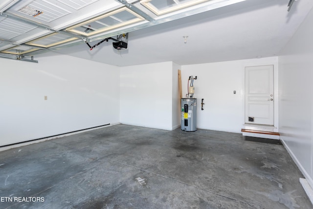 9100 Sway Branch Ln, Knoxville, TN 37922 - garage with electric water heater and a garage door opener