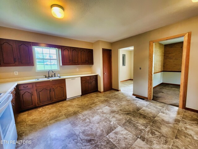 232 Kimberly Rd, Lafollette, TN 37766 - kitchen featuring dishwasher, a sink, light countertops, and baseboards