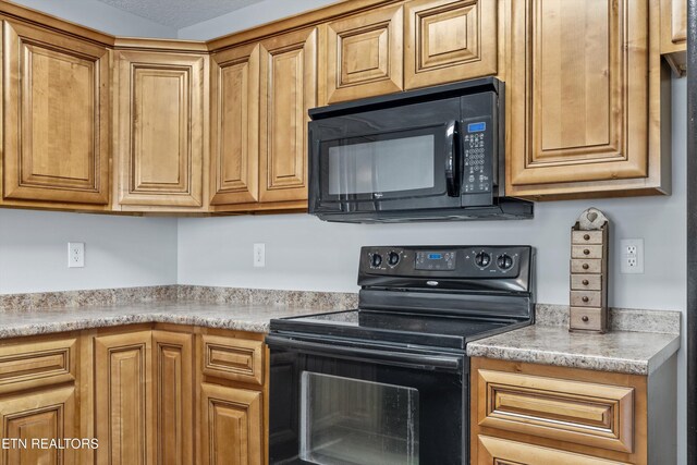 203 Bar Tall Way, Seymour, TN 37865 - kitchen with black appliances and light countertops