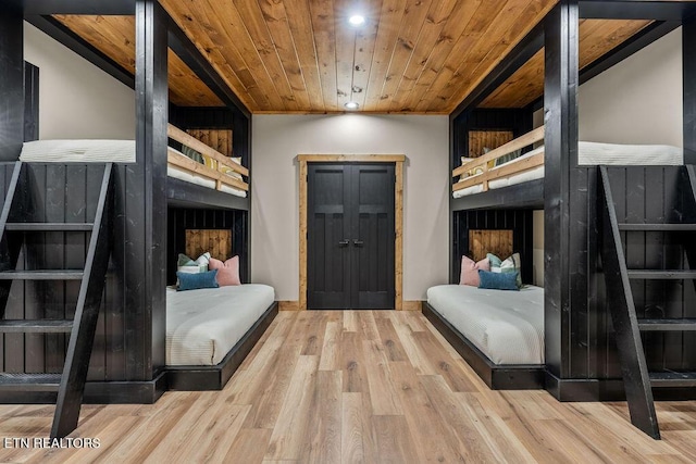 2634 Whipoorwill Hill Way, Sevierville, TN 37862 - bedroom featuring wooden ceiling, wood finished floors, recessed lighting, and a fireplace