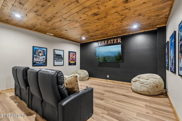 2634 Whipoorwill Hill Way, Sevierville, TN 37862 - cinema room with wooden ceiling, recessed lighting, and wood finished floors