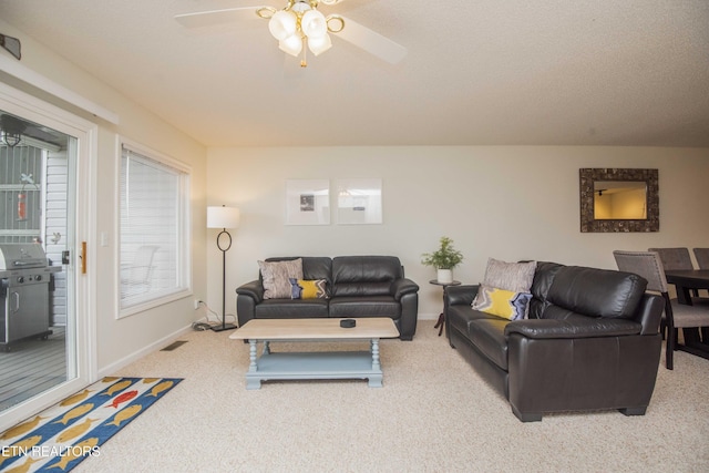 245 Doe Ln Unit 5, Lafollette, TN 37766 - carpeted living area with ceiling fan and baseboards