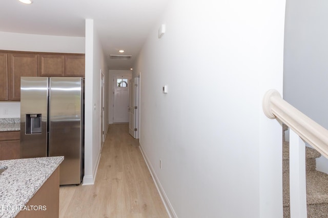 1334 Mountain Quail Cir, Maryville, TN 37801 - hallway with light wood-style flooring and recessed lighting