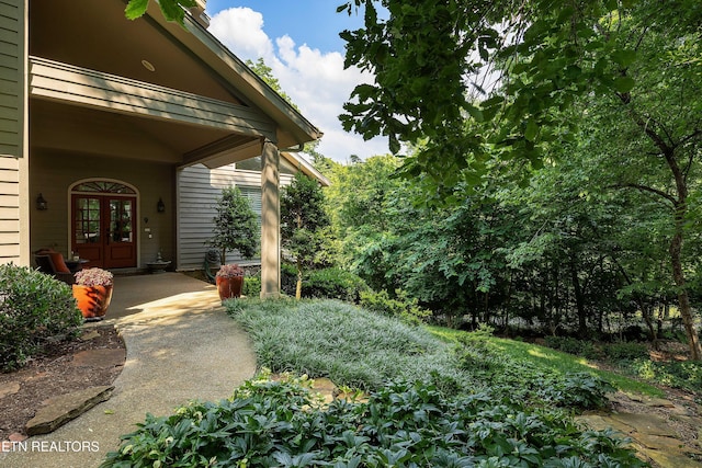 8940 Kelsey Ln, Knoxville, TN 37922 - view of yard featuring french doors