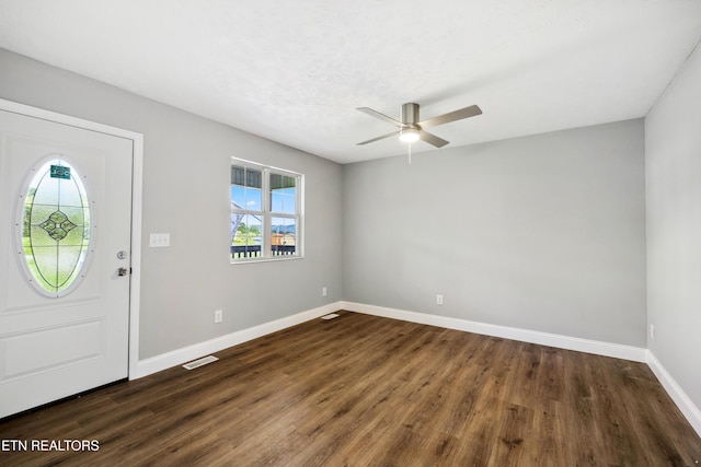 165 Kenzie Ln, Lafollette, TN 37766 - entryway featuring a ceiling fan, healthy amount of natural light, and dark wood finished floors