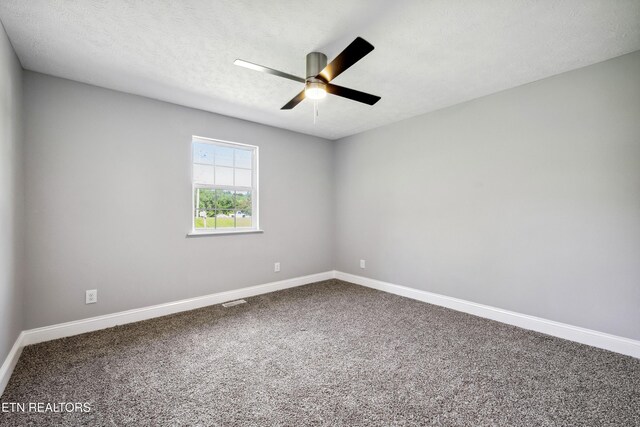 165 Kenzie Ln, Lafollette, TN 37766 - carpeted spare room featuring a ceiling fan and a textured ceiling
