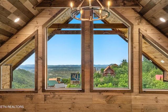 2251 Fox Berry Way, Sevierville, TN 37876 - detailed view of wooden walls and a chandelier