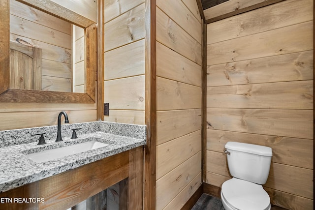 2251 Fox Berry Way, Sevierville, TN 37876 - half bath featuring wood walls and vanity
