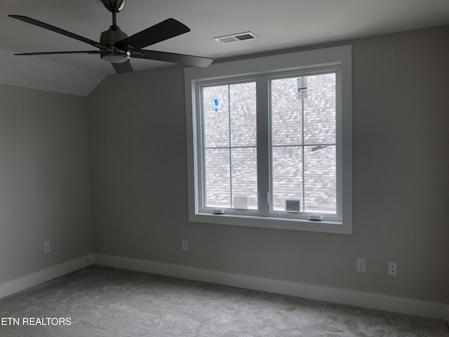 85 Royal Troon Cir, Oak Ridge, TN 37830 - spare room with carpet floors, ceiling fan, and lofted ceiling