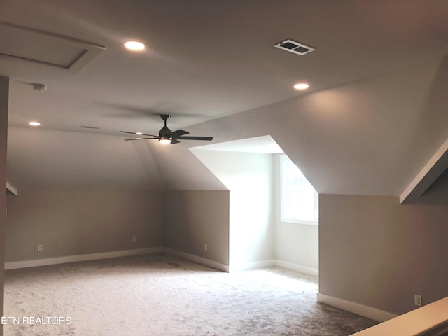 85 Royal Troon Cir, Oak Ridge, TN 37830 - bonus room with vaulted ceiling, recessed lighting, ceiling fan, and carpet