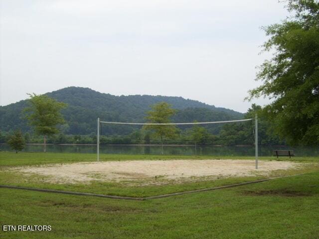 85 Royal Troon Cir, Oak Ridge, TN 37830 - view of home's community with a mountain view, volleyball court, and a yard