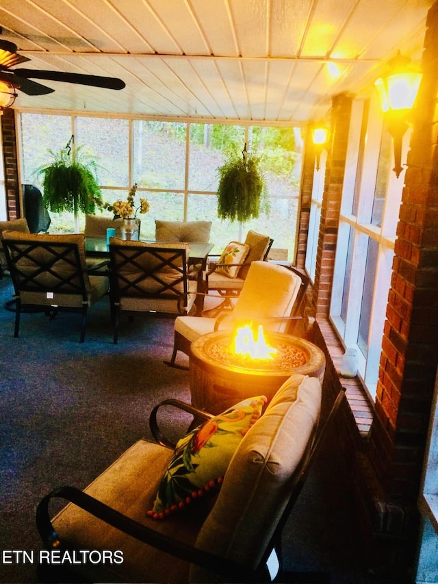 242 Adams Ln, Jellico, TN 37762 - sunroom with carpet