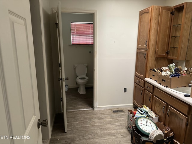 165 Bud Hatmaker Ln, Lafollette, TN 37766 - bathroom featuring wood finished floors and vanity