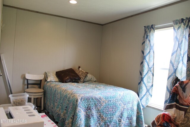 831 Fritzsche, Jamestown, TN 38556 - bedroom with a decorative wall, crown molding, and recessed lighting