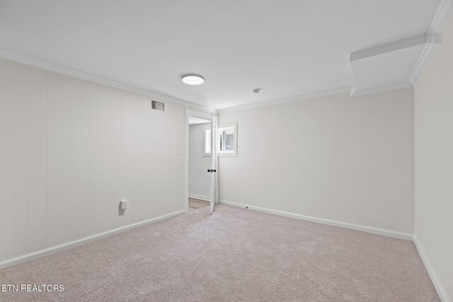 2504 Larkwood Ln, Knoxville, TN 37921 - basement featuring crown molding and carpet floors
