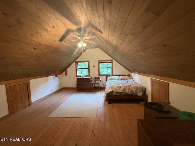 227 Bart Woolum, Lancing, TN 37770 - bedroom with wooden ceiling, hardwood / wood-style floors, vaulted ceiling, and ceiling fan