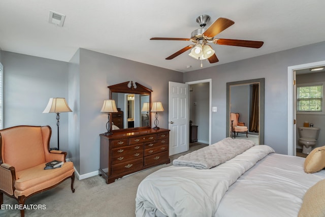 8431 Vessel Ln, Powell, TN 37849 - bedroom with light carpet and a ceiling fan