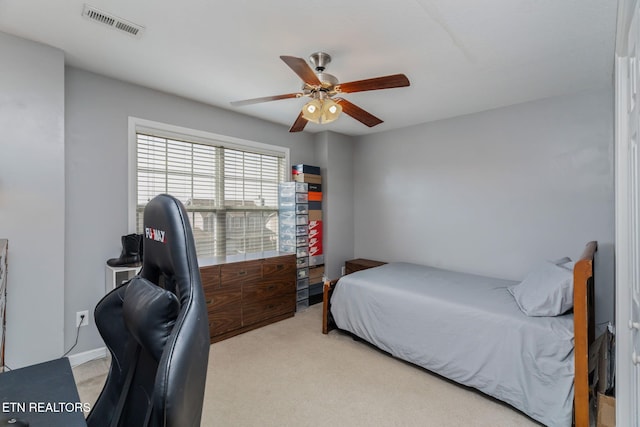 8431 Vessel Ln, Powell, TN 37849 - bedroom with carpet flooring, an office area, and ceiling fan