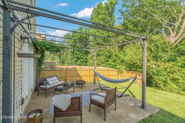 8431 Vessel Ln, Powell, TN 37849 - view of patio / terrace featuring a fire pit