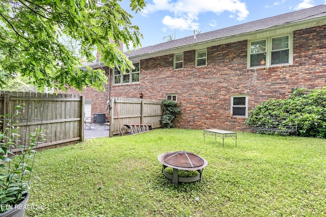314 Longview Dr, Wartburg, TN 37887 - view of yard featuring an outdoor fire pit