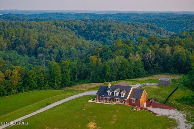 3292 Moss Arcott Rd, Celina, TN 38551 - view from above of property with a forest