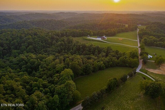 3292 Moss Arcott Rd, Celina, TN 38551 - aerial view of a heavily wooded area